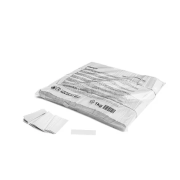 Konfetti 55x17mm papír, fehér (1kg)   WHITE