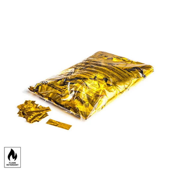Konfetti 55x17mm metál, arany - lángmentes (1kg)